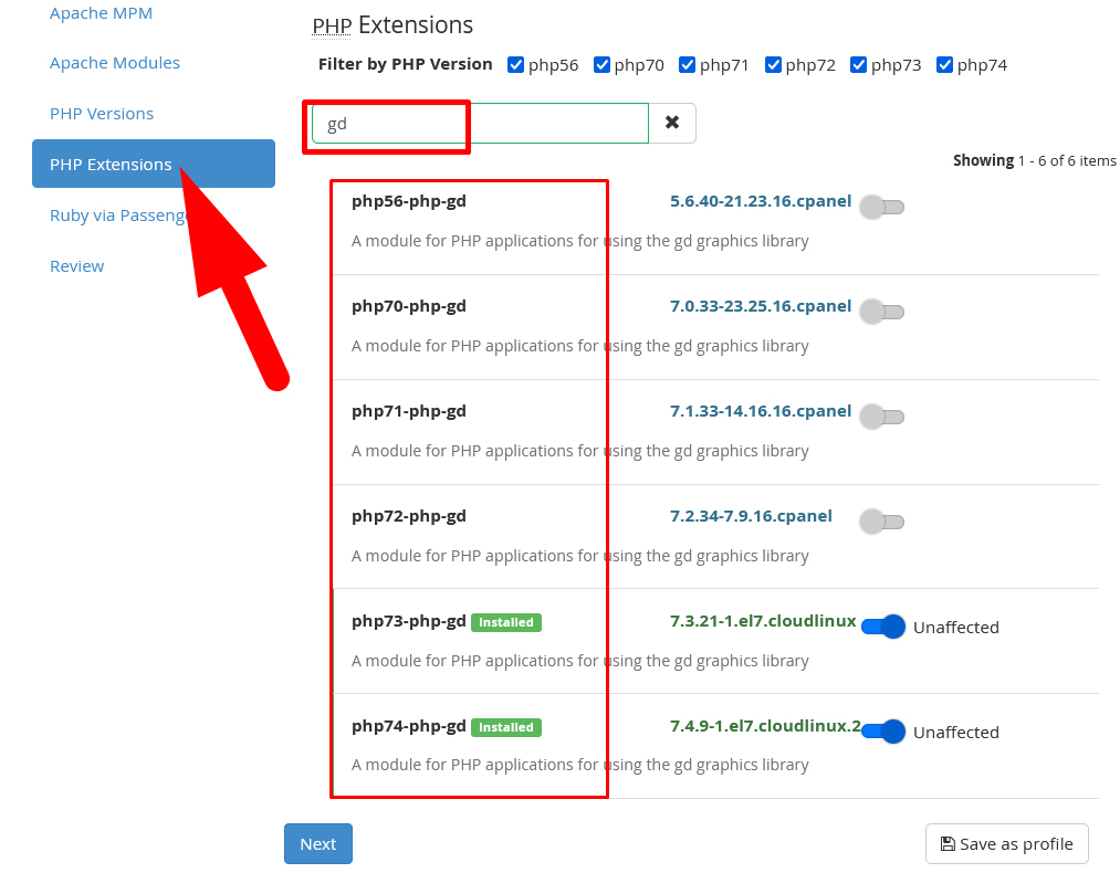 Soporte Gd En Php Activar Cpanel